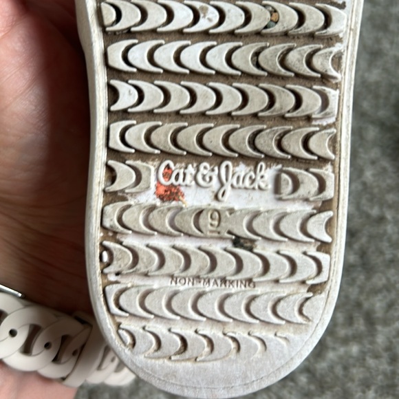 Cat & Jack toddler girl sparkle slip on tennis shoes size 9 - Picture 4 of 7